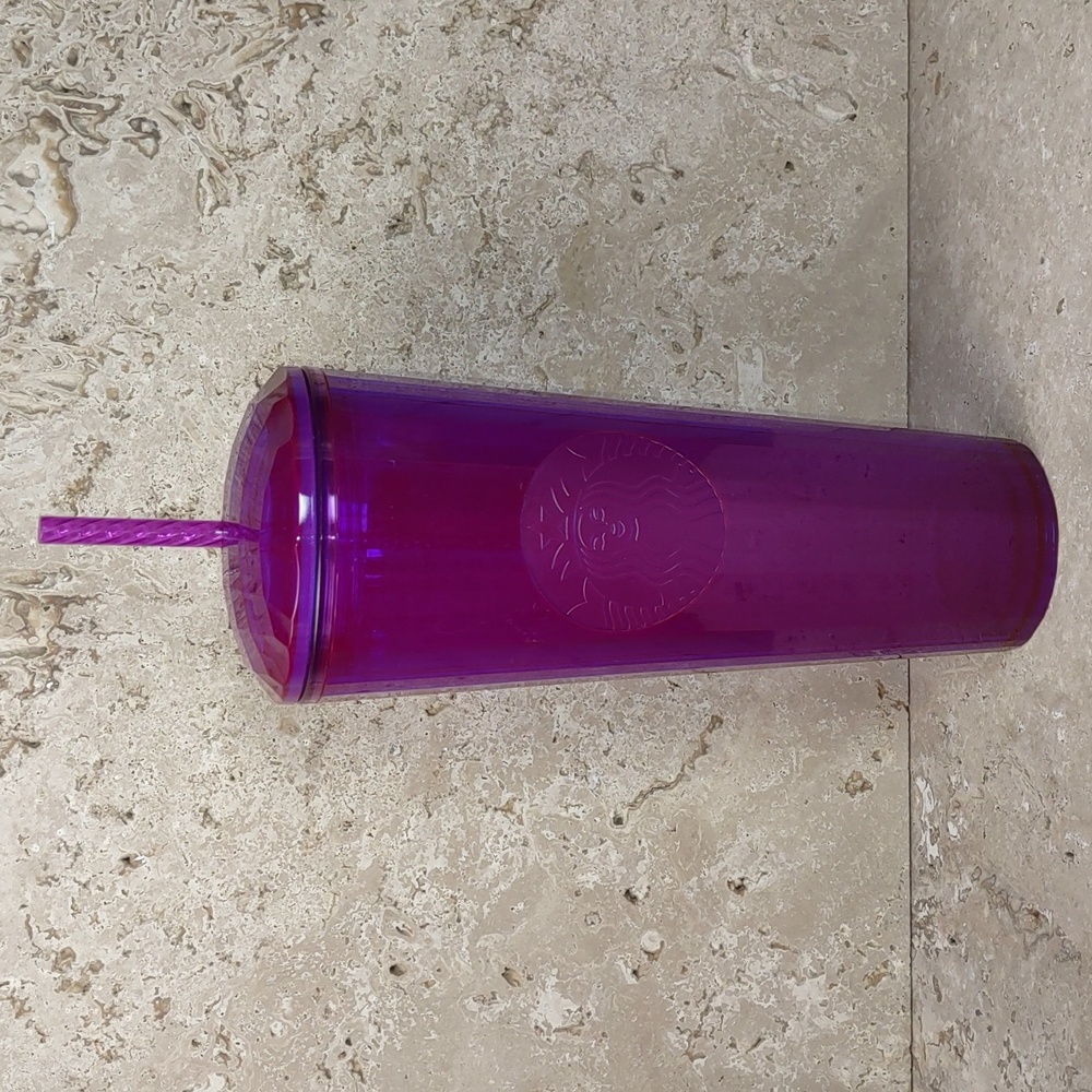 Starbucks 2021 Summer Purple Kaleidoscope Dome Top 24oz Acrylic Tumbler